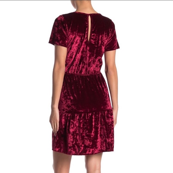Burgundy Velvet Dress - Picture 6 of 6
